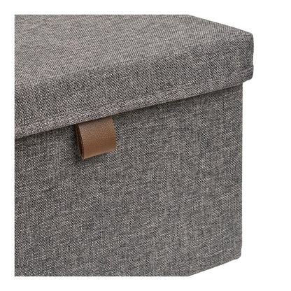 Boîtes de rangement Noto, textile, gris foncé, ensemble de 3