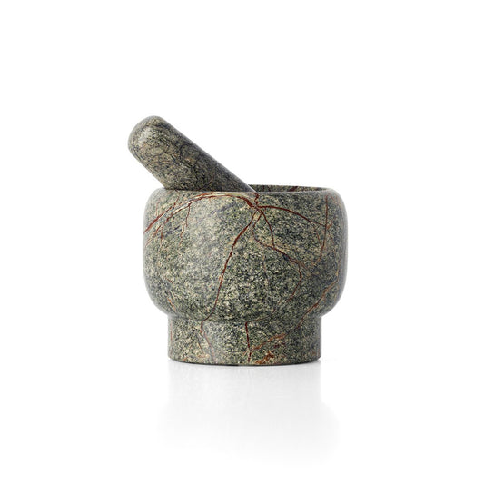 Zelený mramorový mlýnek na koření - Bidasar Stone Mortar and Pestle