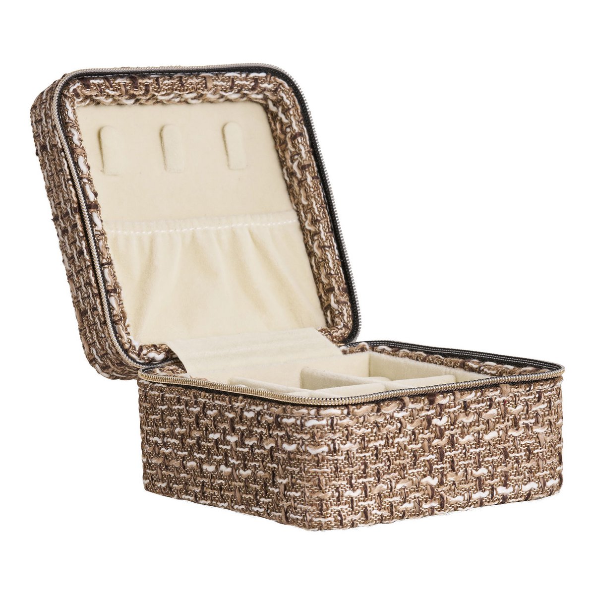 Woven Jewelry Box – Brown Bohemian Style, Small 11cm Marrakech Box