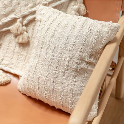Funda de almohada 40x40 cm o 50x50 cm Tejido a mano | Cojín decorativo | Cojín de sofá RAHAYU Hecho de algodón