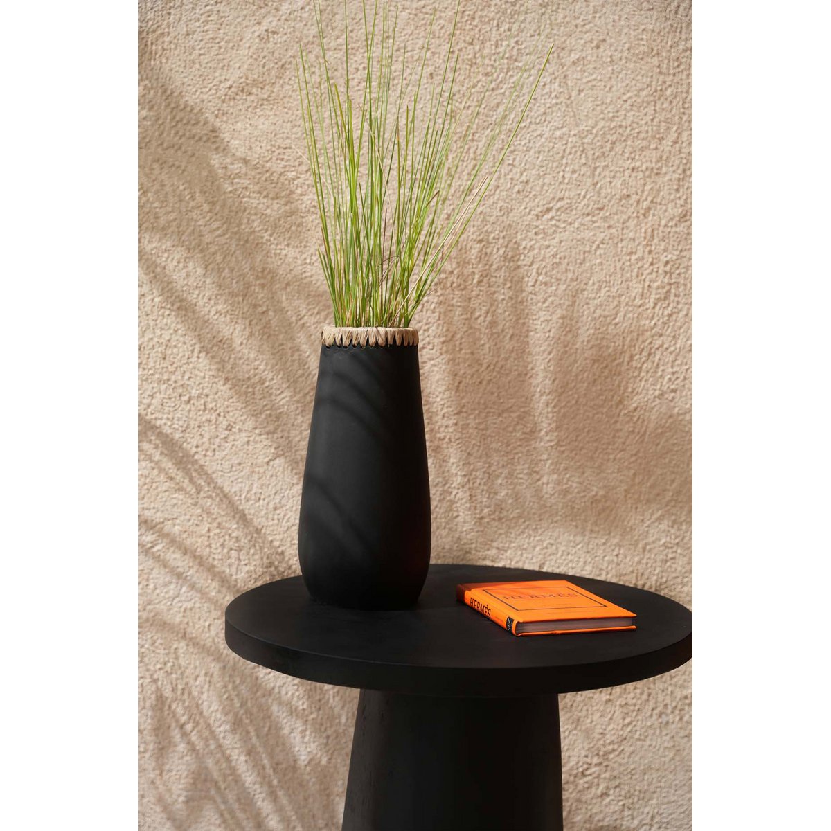 Black Nordic Vase - Large Decorative Vase for Home Decor