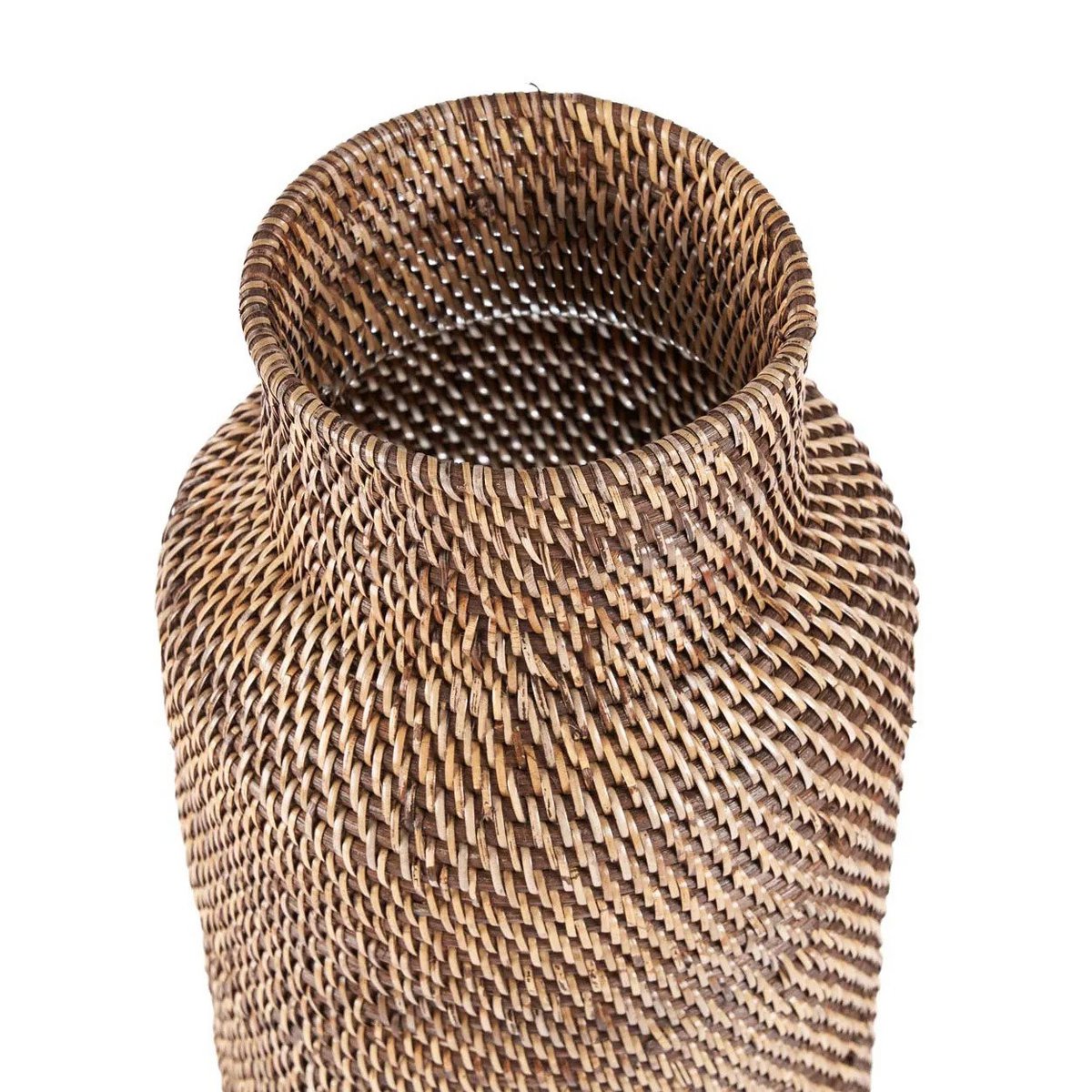 Rattan Umbrella Basket Colonial Style - Natural Brown