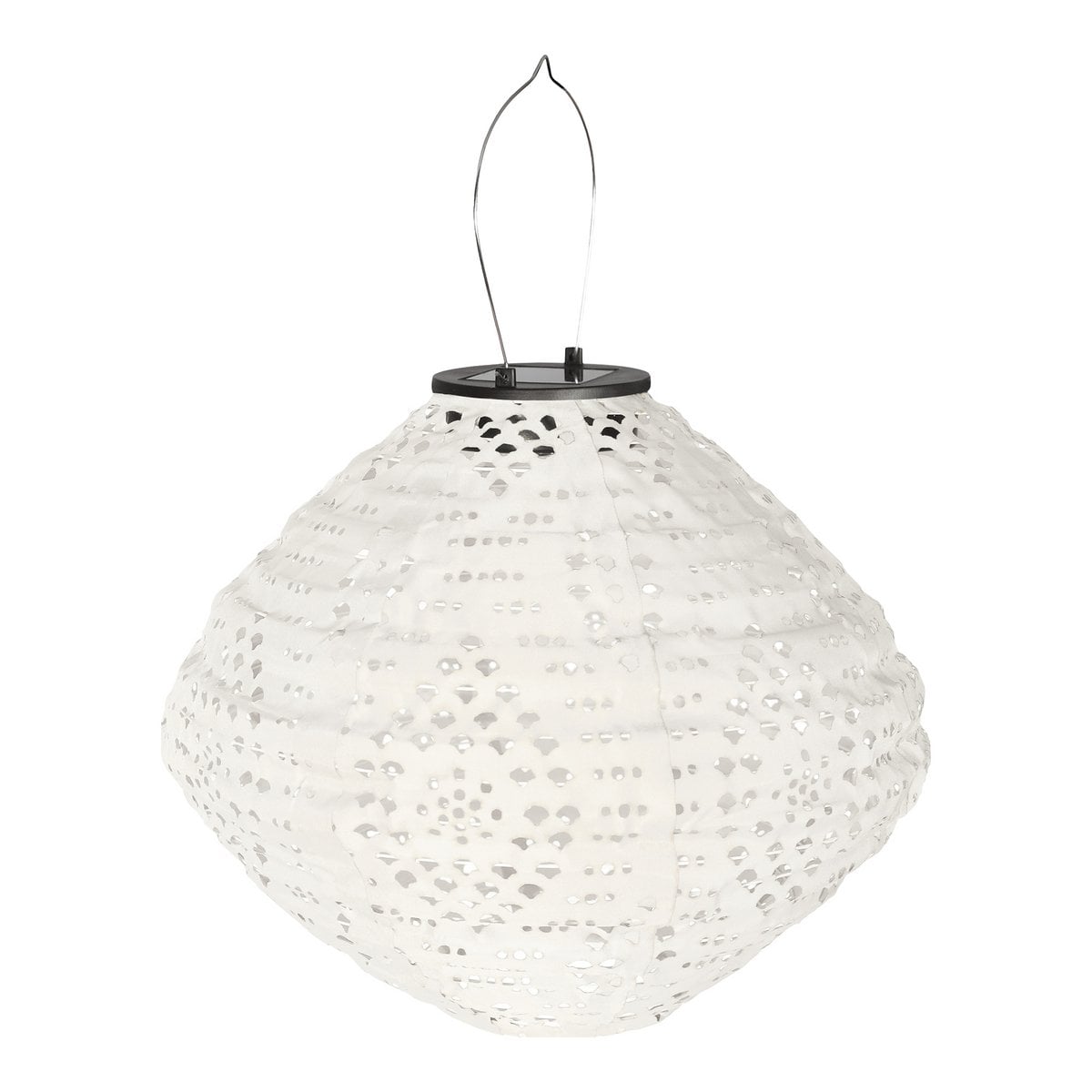 Linterna LED Harwood - Blanca, linterna solar recargable, 30x30x26.5 cm