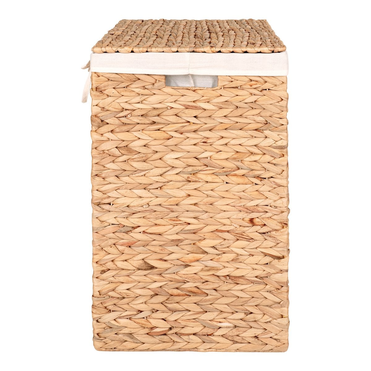 Passo Laundry Basket - Natural, Water Hyacinth/Cotton/Polyester, 43x32x55 cm