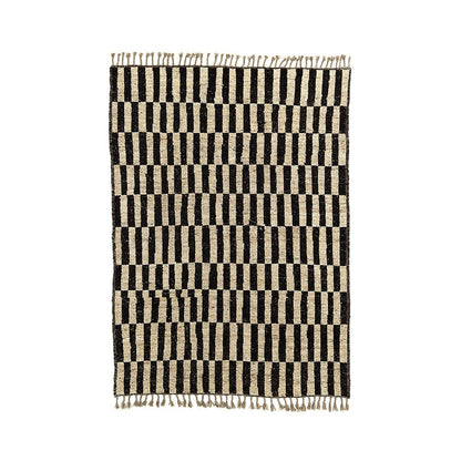 Handwoven Wool Afghan Rug – Striped Design, 306 x 205 cm