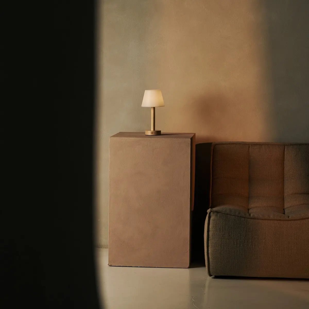 Zoë Light Brown Wooden Rechargeable Table Lamp | Dimmable, USB-C & Up to 80 Hours of Battery Life