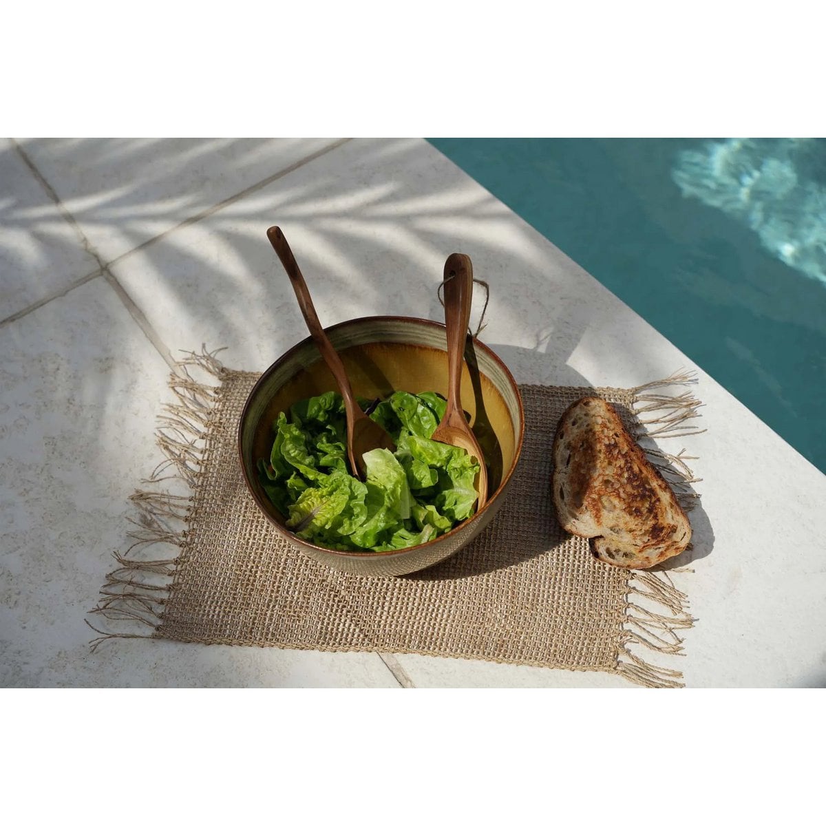 Ceramic Serving Bowl - Portuguese Crackle Glaze Design