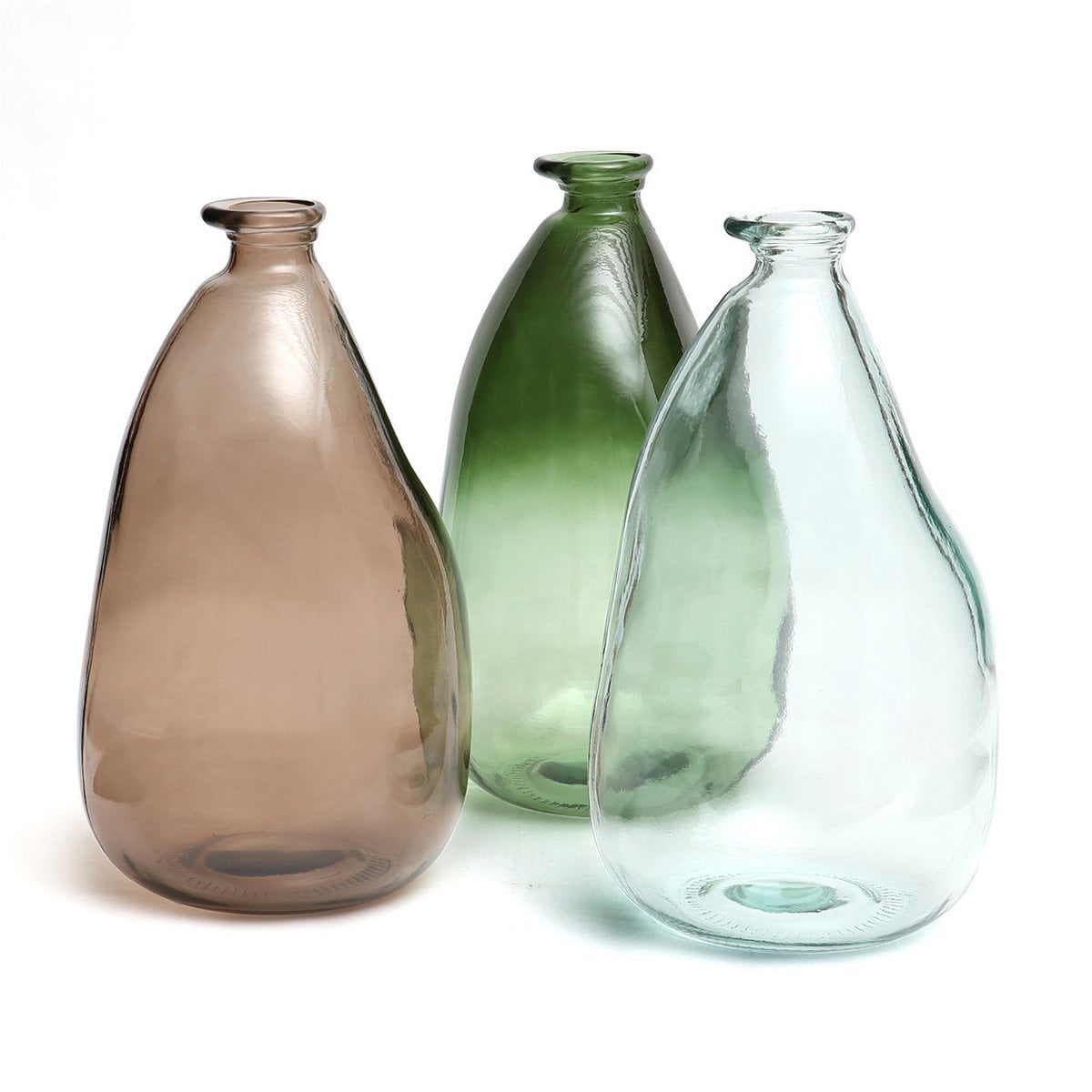 Recycled Glass Vase - Green Shudi Vase for Home Decor
