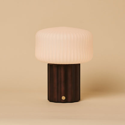 Cordless Table Lamp - Dark Brown Rechargeable Lamp with 3 Light Modes