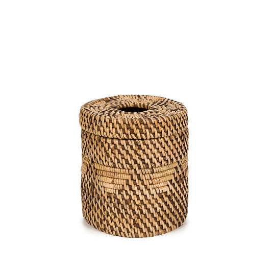 Rattan Tissue Box Cover - Natural Brown