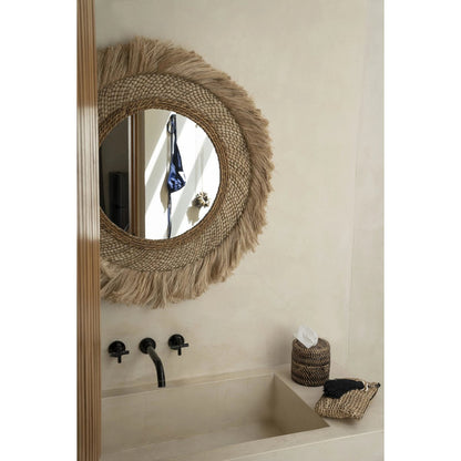 Rattan Tissue Box Cover - Natural Brown