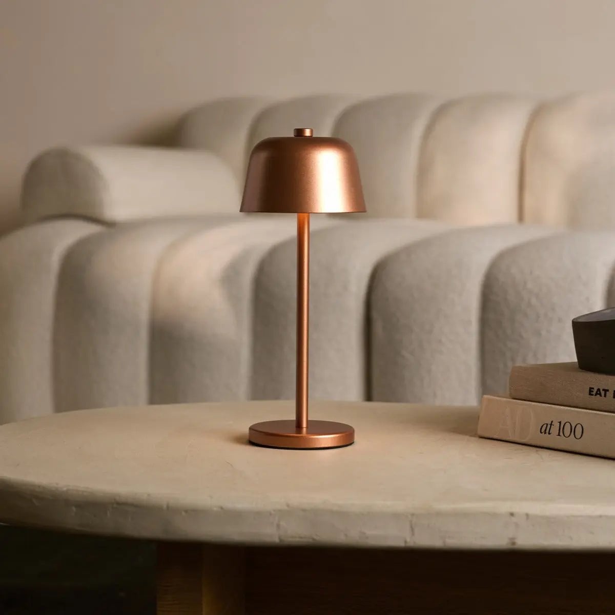 Anton Copper Rechargeable Table Lamp | Stylish & Cordless Lighting