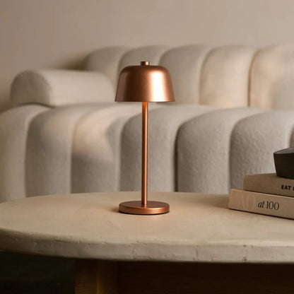 Anton Copper Rechargeable Table Lamp | Stylish & Cordless Lighting