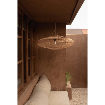 Rattan Pendant Light - Natural Macaron Style, Medium