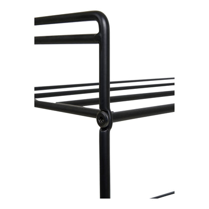 Steel Shoe Rack - 3-Shelf Entryway Organizer - Black, 60cm