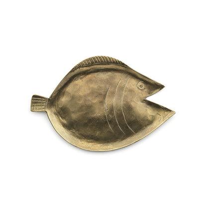 Brass Serving Tray - Golden Decorative Tray, Large Size
