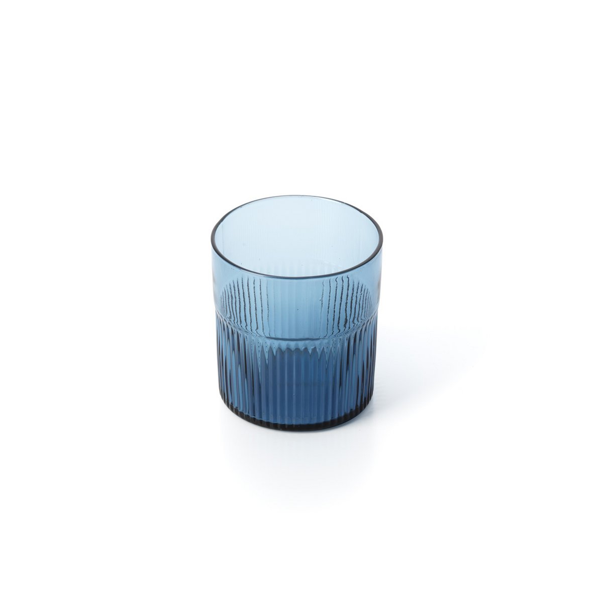 The Azure Rippled Low Tumbler - Blue