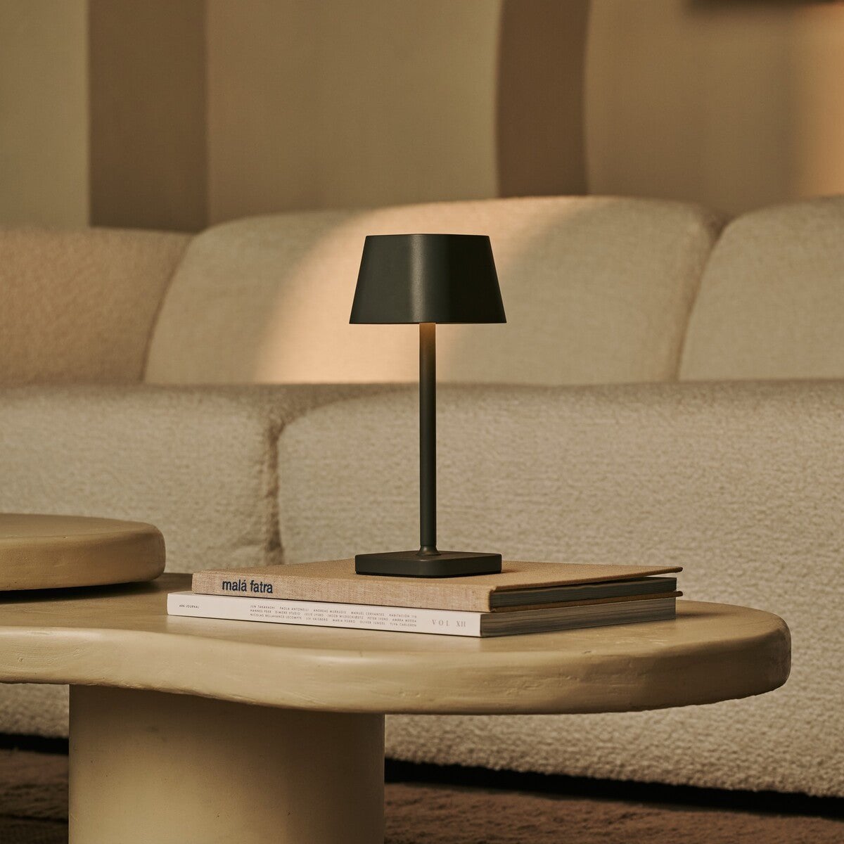 Ava Olive Green Rechargeable Table Lamp | Stylish, Cordless & Dimmable