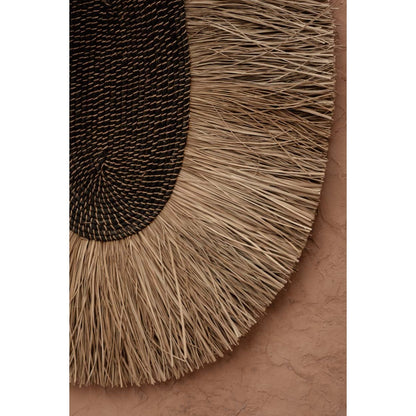 Woven Grass Wall Decor - Natural Fiber Wall Art, 60cm Diameter