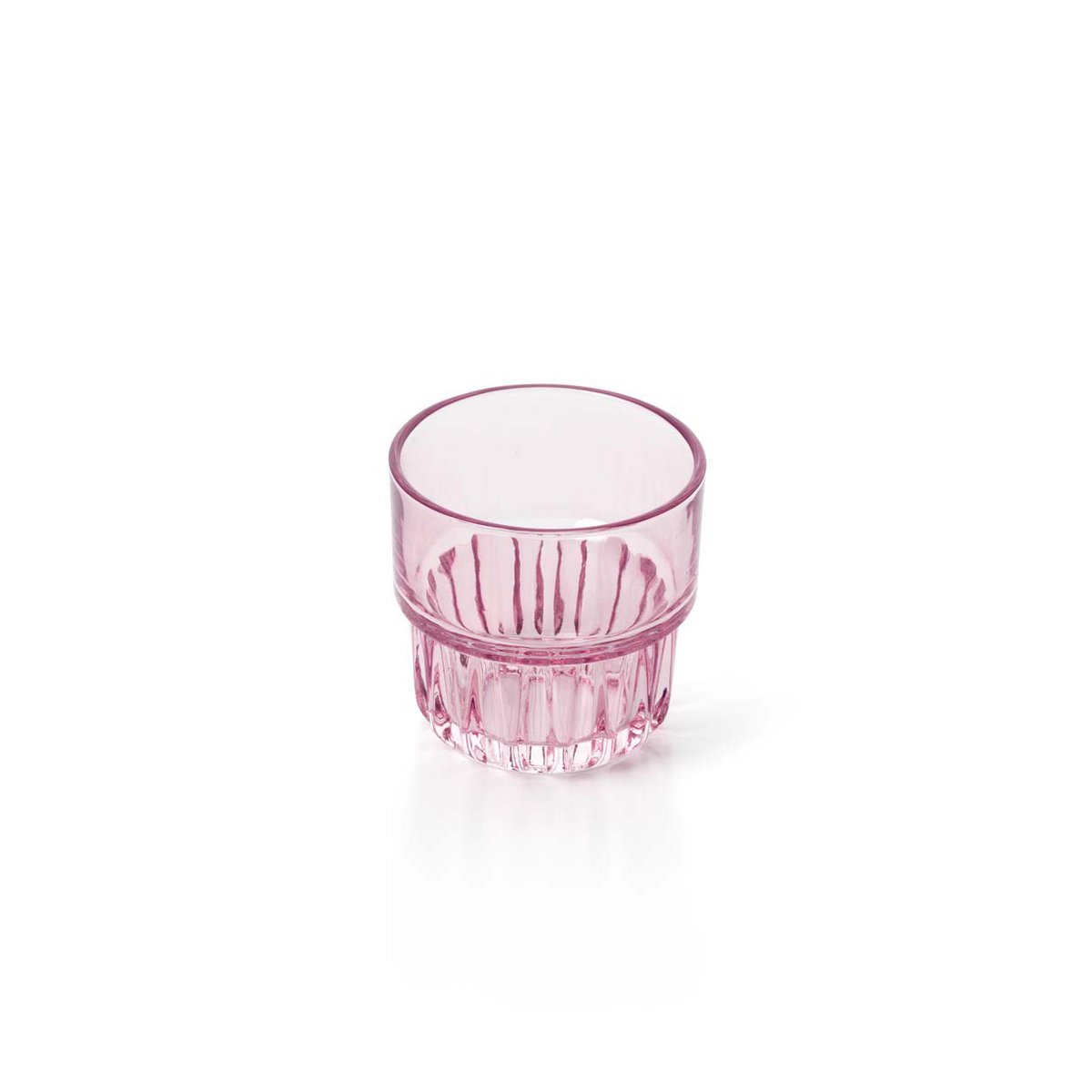 Recycled Glass Tumbler - Faceted Design - Blush Pink