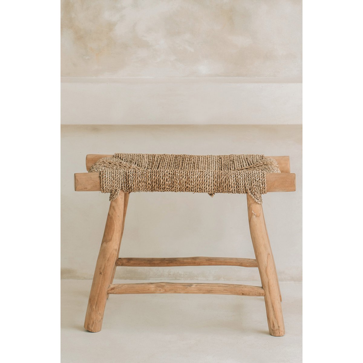 Seagrass Stool - Natural Woven Accent Stool - Medium