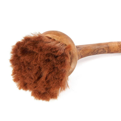 Teak Wood Kitchen Brush - Natural Bristle Cleaning Brush