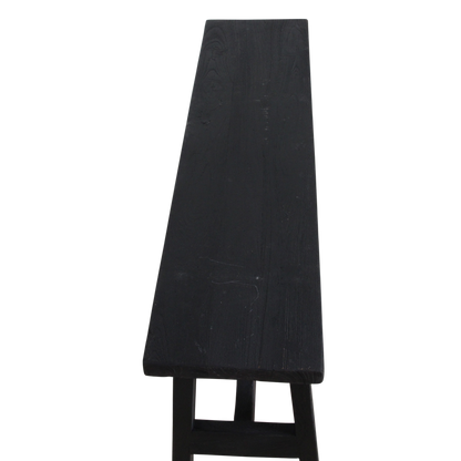 Black 'bus stop' bench Large