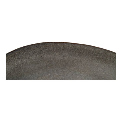 Plato llano Selma - Plato llano, cerámica, gris/marrón, ø27cm, juego de 4