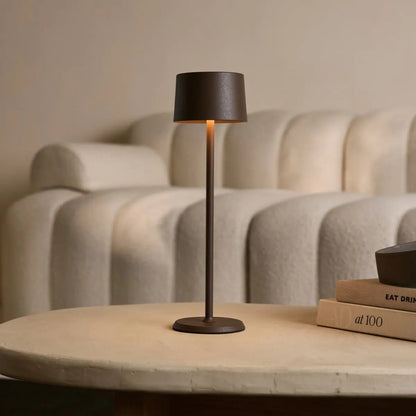 David Mocha Brown Rechargeable Table Lamp 2 in 1 with Adjustable Height | Dimmable & Cordless