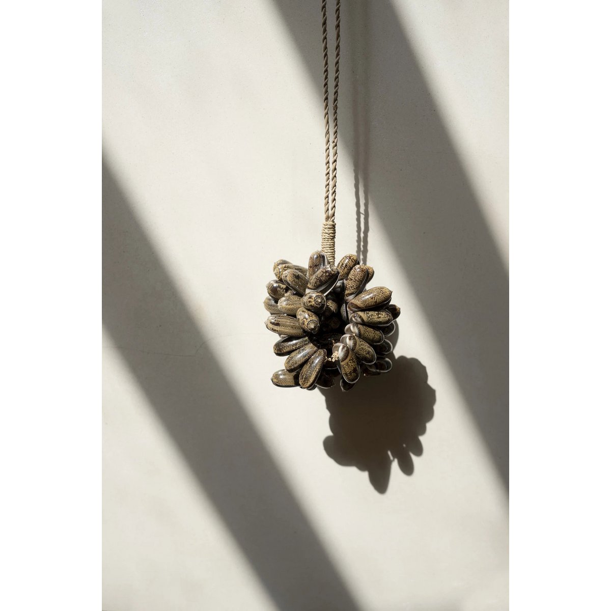 Cowrie Shell Tassel - Brown Coastal Decor