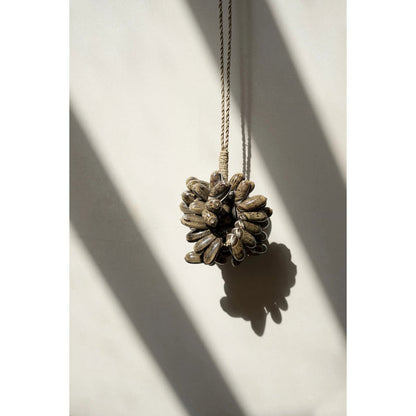 Cowrie Shell Tassel - Brown Coastal Decor