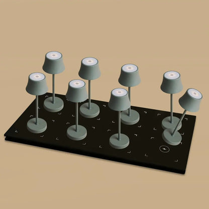 Combi Set Professional | 8 x De Pijp Mini Mouse Grey Rechargeable Table Lamps & 1 x Central Station Charging Station