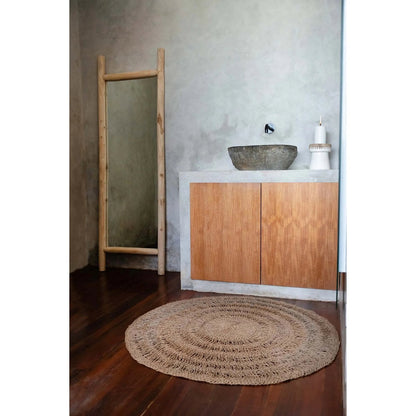 Seagrass Area Rug - Round Natural Fiber Carpet for Living Room - 100