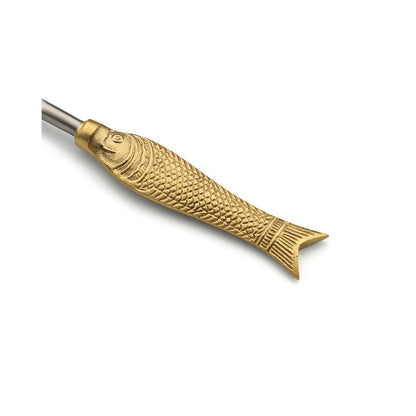 Gold Fish Shaped Table Fork - Elegant Nordic Design, Large