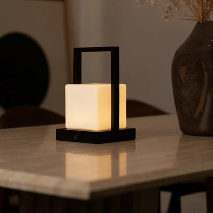 Cordless Table Lamp - Dark Brown Rechargeable Dimmable