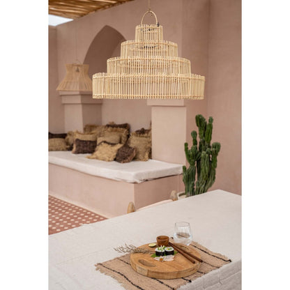 Rattan Pendant Light - Wedding Cake Style - Medium, Natural