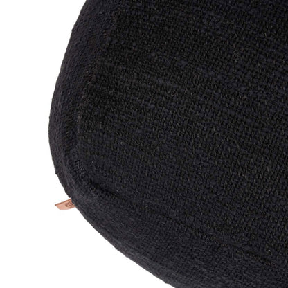 Black Pouffe Ottoman - Comfortable Seating