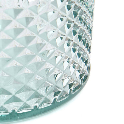 Diamond Cut Cocktail Glass - Medium Blue Recycled Zuanshí Glass