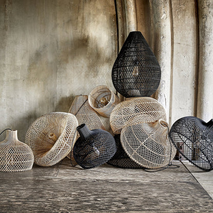 Rattan Pendant Light - Large Natural Woven Hanging Lamp