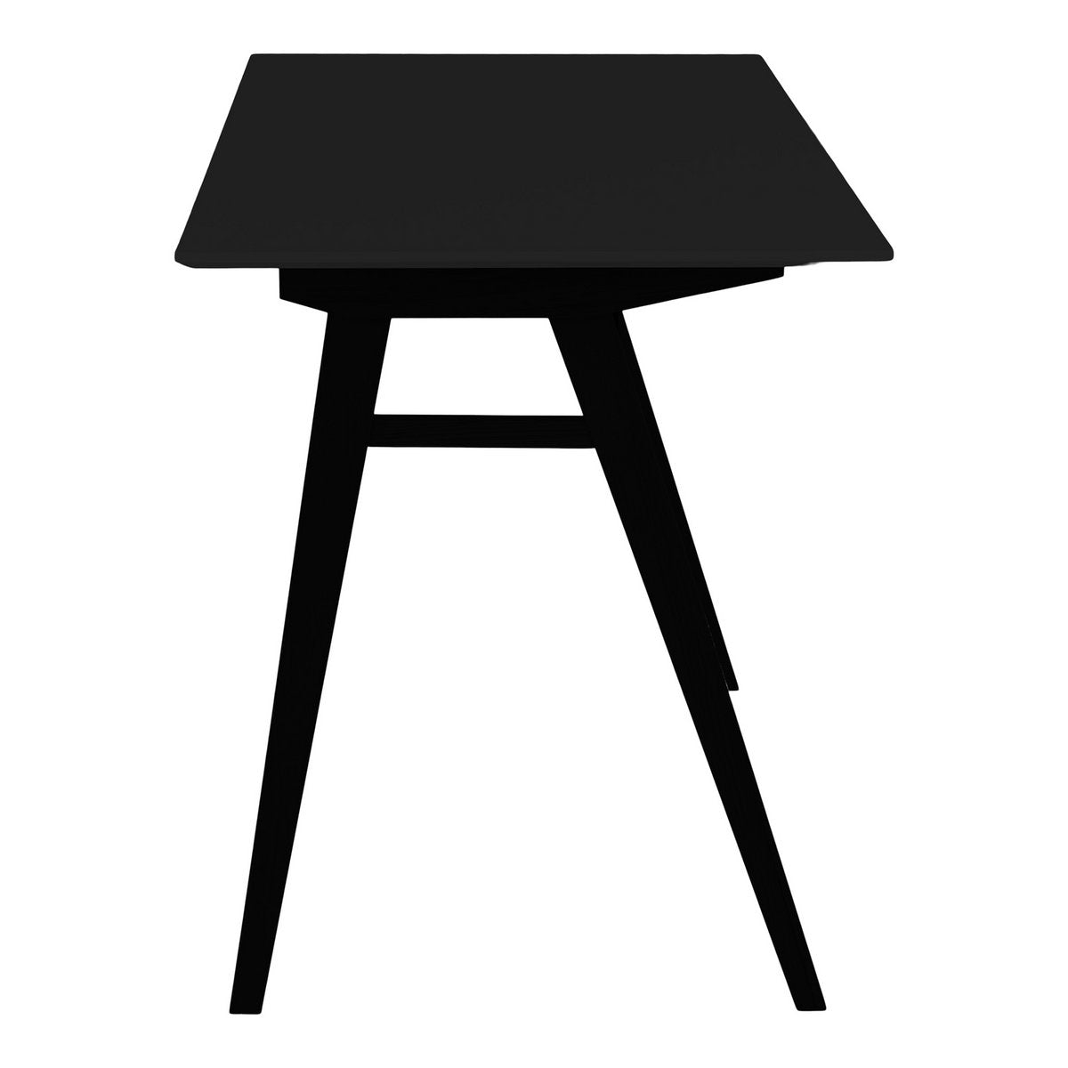 MDF Rubberwood Desk - Black Modern Computer Table, 120 cm