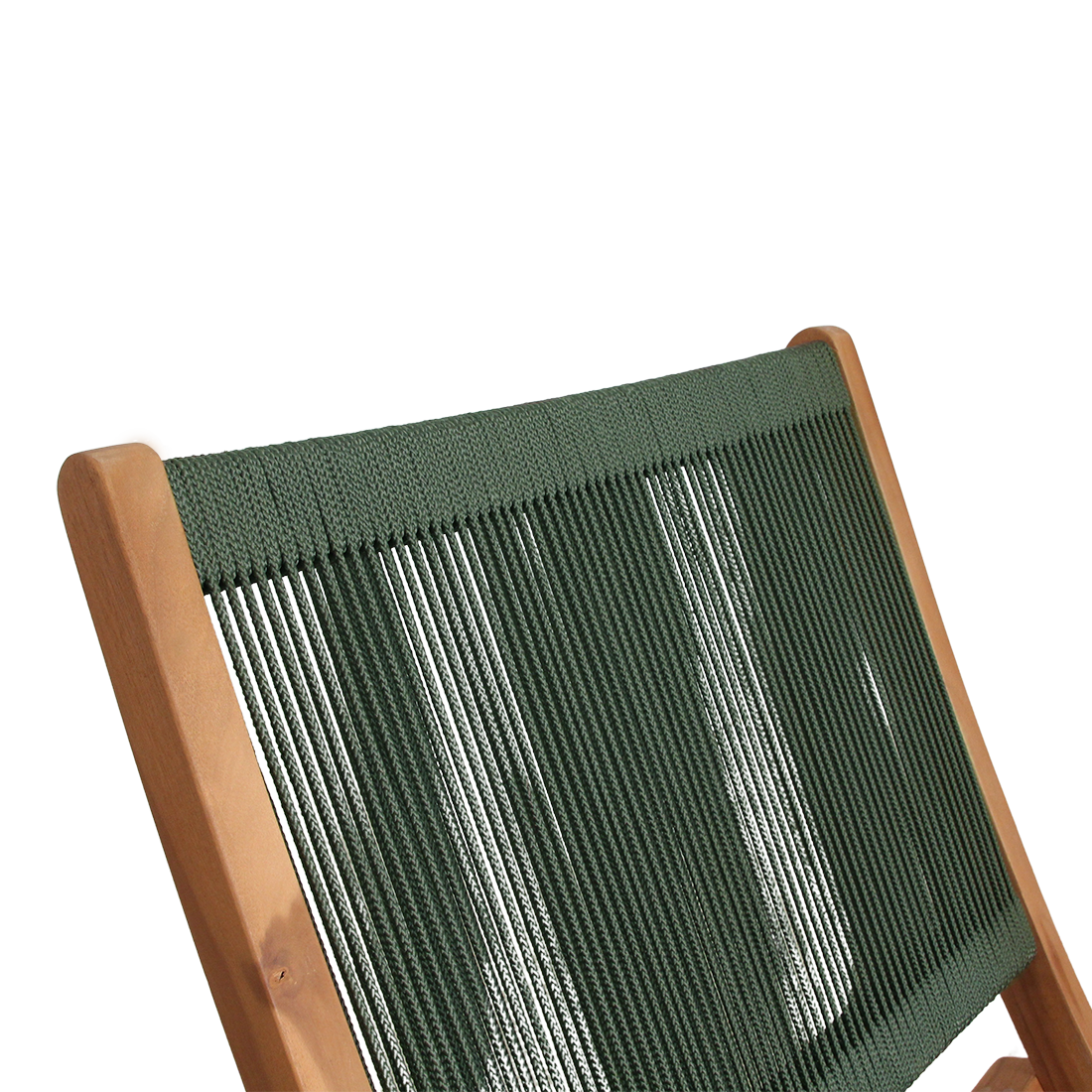 Rope folding lounge chair green