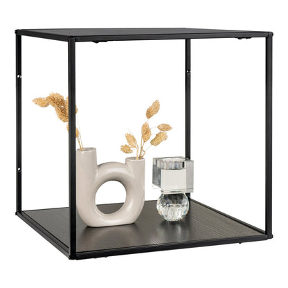 Vita Wall Shelf - black, steel, 36x36x36cm