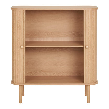 Natural Wood Sideboard - Nikko MDF & Pine Storage Cabinet, 80cm