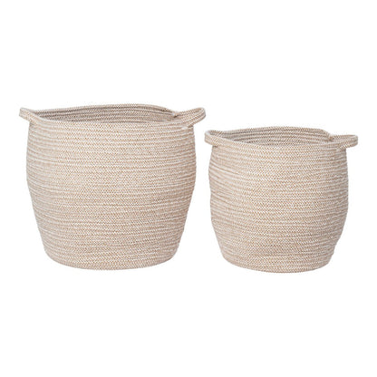 Lamas Basket - Basket, cotton, beige, set of 2