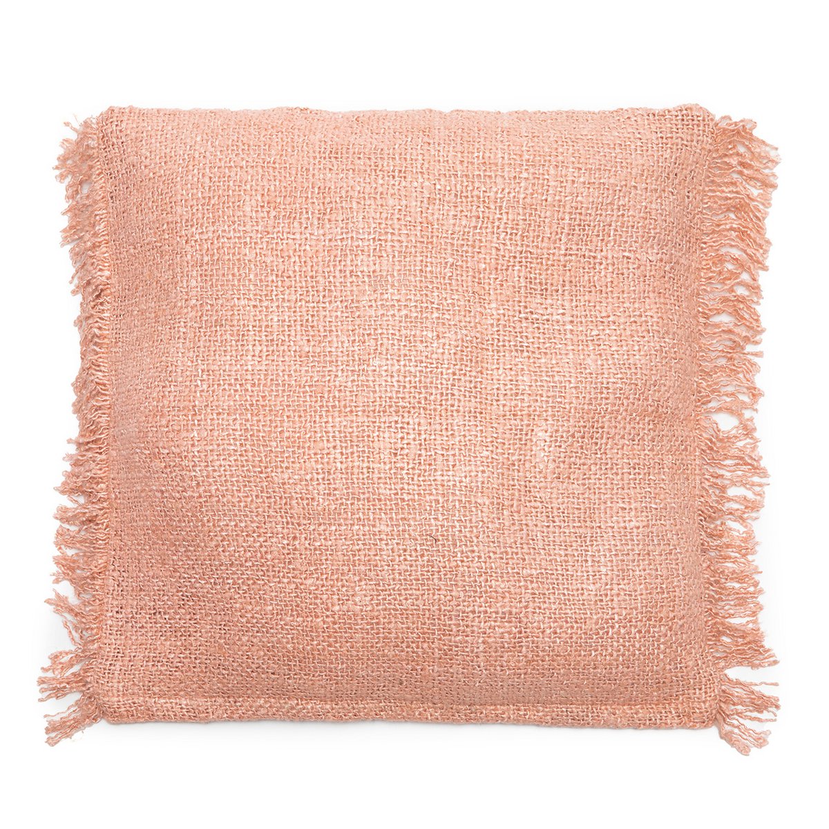 Cotton Cushion Cover - Salmon Pink Boho Style, 60x60
