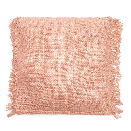 Cotton Cushion Cover - Salmon Pink Boho Style, 60x60