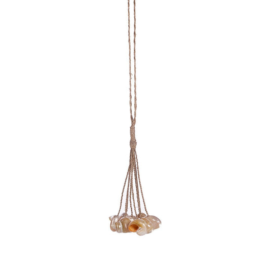 Natural Conch Shell Tassel - Coastal Wall Hanging