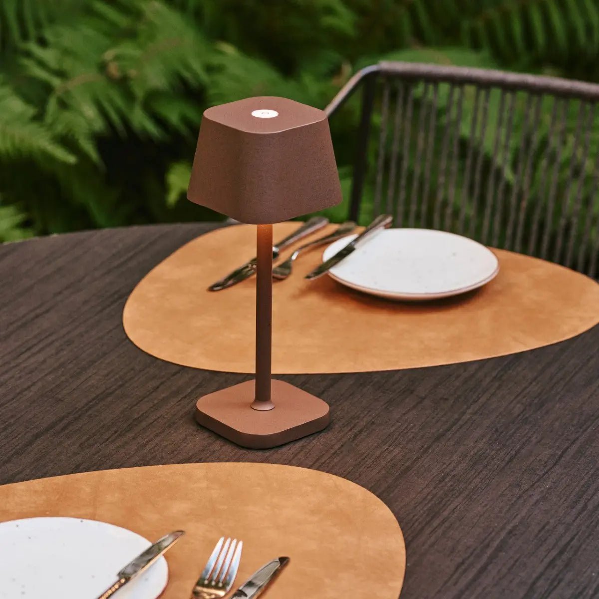 Cordless Table Lamp - Mocha Brown Rechargeable Dimmable Lamp