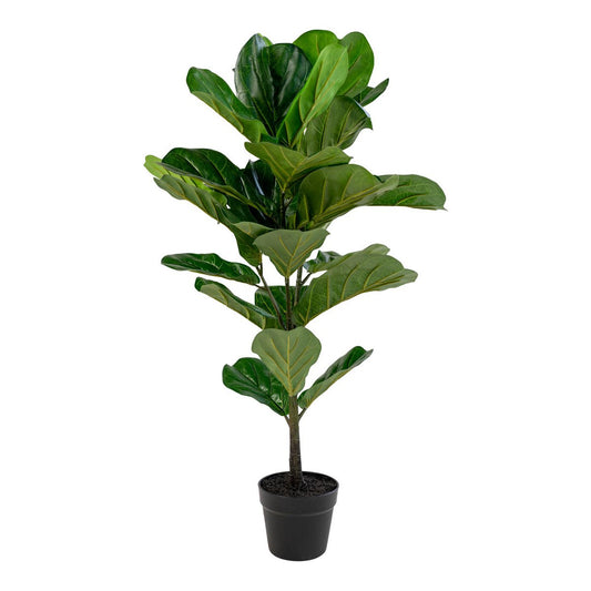 Fiddle Leaf Τεχνητό Δέντρο - Πράσινο Πολυεστέρας & Πλαστικό, 100 cm