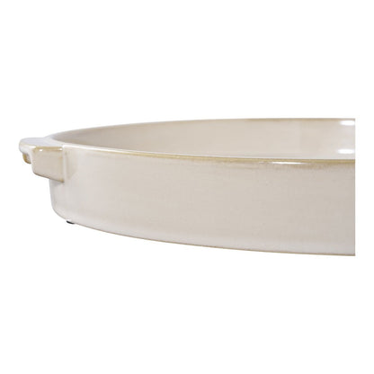 White Ceramic Tray - Minimalist Serving & Decorative Tray